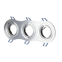 V-TAC - VT-784 Oprawa wpuszczana Spot / Trzonek:3xGU10 / Okrągła / Polerowane aluminium - 3604