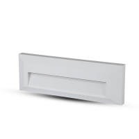 V-TAC -  3W Oprawa Schodowa LED / Barwa:3000K / Obudowa: Biała / Kwadrat - 1327