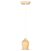 V-TAC - VT-7778 Lampa wisząca / Drewno / Biały przewód - 3720