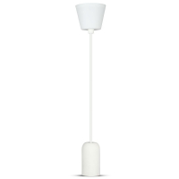 V-TAC - VT-7668 Lampa Wisząca / Trzonek:E27 / Gips / Biały - 3746