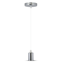 V-TAC - VT-7338 Lampa wisząca / oprawka chrom + przewód Biały  - 3755