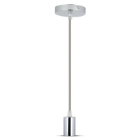 V-TAC - VT-7338 Lampa wisząca / oprawka chrom + przewód Szary - 3786