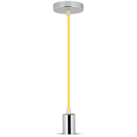V-TAC - VT-7338 Lampa wisząca / oprawka chrom + przewód Żółty - 3793