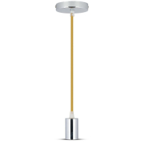 V-TAC - VT-7338 Lampa wisząca / oprawka chrom + przewód Beżowy - 3794