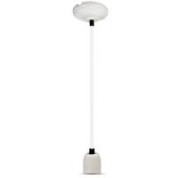 V-TAC - VT-7998 Lampa wisząca / Oprawka: Porcelanowa  / Trzonek:E27 / Biały - 3803