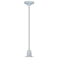 V-TAC -  Lampa wisząca / Oprawka: Porcelanowa  / Trzonek:E27 / Szary - 3808