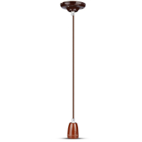 V-TAC - VT-7998 Lampa wisząca / Oprawka: Porcelanowa  / Trzonek:E27 / Brązowy - 3810