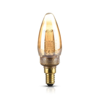 V-TAC - VT-2152 2W Żarówka LED Filament - ART / Klosz Bursztynowy / Barwa:1800K / Trzonek:E14 - 7472
