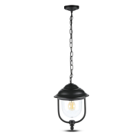 V-TAC - VT-850 Lampa ogrodowa wisząca 1xE27 / Retro / Czarny / IP44 - 7529