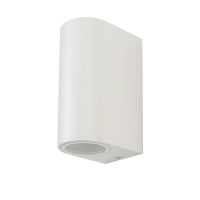 V-TAC - VT-7652 Kinkiet SLEEK dwukierunkowy 2xGU10 / Kształt: okrągły / Obudowa: Biała / IP44 - 7542