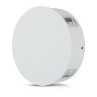 V-TAC - VT-706 4W Lampa ścienna LED / Barwa:3000K / IP65 / Obudowa: Biała / Okrągła - 8213