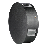 V-TAC - VT-706 4W Lampa ścienna LED / Barwa:4000K / IP65 / Obudowa: Czarna / Okrągła - 8216
