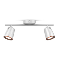 V-TAC - VT-812 12W Lampa sufitowa 2 x 6 / Barwa:3000K / Biały - Pierścień miedź - 8254