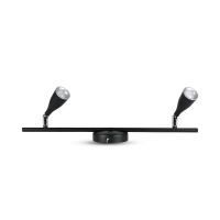 V-TAC - VT-810 9W Lampa sufitowa 2 x 4.5 / Barwa:3000K / Czarny - 8267