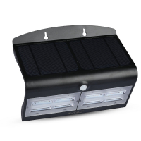 V-TAC - VT-767-7 7W Lampa solarna ścienna / Trójkąt / Barwa:4000K / Obudowa: Czarny + Czarny - 8279