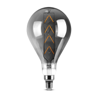 V-TAC - VT-2159 8W Żarówka dekoracyjna LED G165 / Klosz: Szary / Barwa:2200K / Trzonek:E27 - 45651