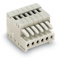 WAGO - WTYK SPRĘŻYNOWY RASTER 2,5MM 5-TOROWY JASNOSZARY - 733-105
