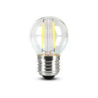 V-TAC -  4W G45 Żarówka LED Filament / Klosz Transparentny / Chip SAMSUNG / Barwa:4000K / Trzonek:E27 - 944