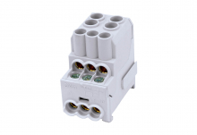 SIMET - BLOK ROZDZIELCZY DYSTRYBUCYJNY SDB 100 AL/CU 80010 SIMBLOCK SZARY - 81601002