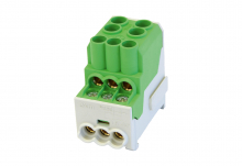 SIMET - BLOK ROZDZIELCZY DYSTRYBUCYJNY SDB 100 AL/CU 80010 SIMBLOCK ZIELONY - 81601005
