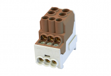 SIMET - BLOK ROZDZIELCZY DYSTRYBUCYJNY SDB 100 AL/CU 80010 SIMBLOCK BRĄZOWY - 81601015