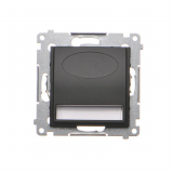 KONTAKT SIMON - Oprawa oświetleniowa LED, 230 V AC, 1.1 W, białe ciepłe 3100 K; czarny - DOS.01/49