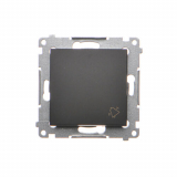 KONTAKT SIMON - ŁĄCZNIK ZWIERNY DZWONEK MODUŁ 10AX, 250V~, SZYBKOZŁĄCZA; CZARNY SIMON 54 - DD1.01/49