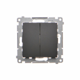 KONTAKT SIMON - Przycisk „dzwonek” z podświetleniem LED (moduł) 10AX, 250V~, szybkozłącza; czarny - DD1L.01/49