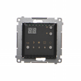 KONTAKT SIMON - Regulator temperatury z wyświetlaczem z czujnikiem wewnętrznym (moduł) 16(2) A, 230V~; czarny - DTRNW.01/49
