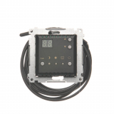 KONTAKT SIMON - Regulator temperatury z wyświetlaczem z czujnikiem zewnętrznym (moduł) 16(2) A, 230V~; czarny  *W komplecie czujnik zewnętrzny (sonda) - DTRNSZ.01/49