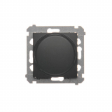 KONTAKT SIMON - Ściemniacz obrotowy do LED ściemnialnych 230 V (moduł) 2–250 W; czarny. Maksymalna ilość zródeł LED - 10 szt. - DS9L.01/49