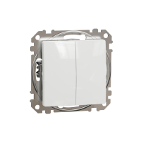 SCHNEIDER ELECTRIC - PRZYCISK PODWÓJNY ZWIERNY BIAŁY SEDNA DESIGN - SDD111118