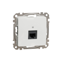 SCHNEIDER ELECTRIC - GNIAZDO KOMPUTEROWE POJEDYNCZE RJ45 KAT.5E UTP BIAŁY SEDNA DESIGN - SDD111451