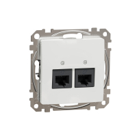 SCHNEIDER ELECTRIC - GNIAZDO KOMPUTEROWE PODWÓJNE 2XRJ45 KAT.6 UTP BIAŁY SEDNA DESIGN - SDD111462