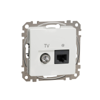 SCHNEIDER ELECTRIC - GNIAZDO KOMPUTEROWO-ANTENOWE TV+RJ45 KAT.6 BIAŁY SEDNA DESIGN - SDD111469T