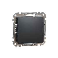SCHNEIDER ELECTRIC - ŁĄCZNIK SCHODOWY POJEDYNCZY 10AX CZARNY ANTRACYT SEDNA DESIGN - SDD114106