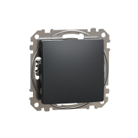SCHNEIDER ELECTRIC - ŁĄCZNIK KRZYŻOWY POJEDYNCZY 10AX 250V CZARNY ANTRACYT SEDNA DESIGN - SDD114107