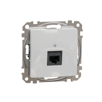 SCHNEIDER ELECTRIC - Gniazdo komputerowe RJ45 kat.5e UTP, srebrne aluminium Sedna Design - SDD113451