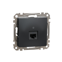 SCHNEIDER ELECTRIC - GNIAZDO KOMPUTEROWE POJEDYNCZE RJ45 KAT.5E UTP CZARNY ANTRACYT SEDNA DESIGN - SDD114451