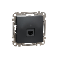 SCHNEIDER ELECTRIC - GNIAZDO KOMPUTEROWE POJEDYNCZE RJ45 KAT.6 UTP CZARNY ANTRACYT SEDNA DESIGN - SDD114461