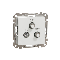 SCHNEIDER ELECTRIC - GNIAZDO ANTENOWE TV-SAT-SAT KOŃCOWE 4dB BIAŁY SEDNA DESIGN - SDD111481S