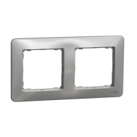 SCHNEIDER ELECTRIC - Ramka 2-krotna, srebrne aluminium Sedna Design - SDD313802