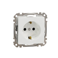 SCHNEIDER ELECTRIC - Sedna Design, Gniazdo schuko z przesłonami, białe - SDD111021