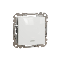 SCHNEIDER ELECTRIC - Sedna Design, Łącznik 1-biegunowy z sygnalizacją załączenia, biały - SDD111101N