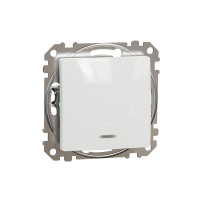 SCHNEIDER ELECTRIC - Sedna Design, Łącznik 2-biegunowy z sygnalizacją załączenia, biały - SDD111102N