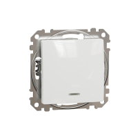 SCHNEIDER ELECTRIC - Sedna Design, Łącznik 2-biegunowy 16AX z sygnalizacją załączenia, biały - SDD111162N