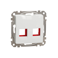 SCHNEIDER ELECTRIC - Sedna Design, Płytka centralna 2xRJ45 do wkładów 5e-6 UTP KRONE, białe - SDD111441C