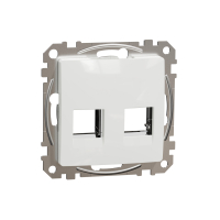 SCHNEIDER ELECTRIC - Sedna Design, Płytka centralna 2xRJ45 do wkładów 5e-6 UTP AMP, białe - SDD111442C