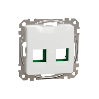 SCHNEIDER ELECTRIC - Sedna Design, Płytka centralna 2xRJ45 do wkładów 5e-6 UTP Systimax, białe - SDD111443C