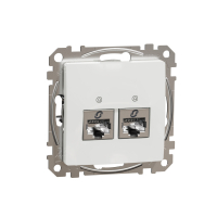 SCHNEIDER ELECTRIC - Sedna Design, Gniazdo komputerowe 2xRJ45 kat.6 STP, białe - SDD111462S